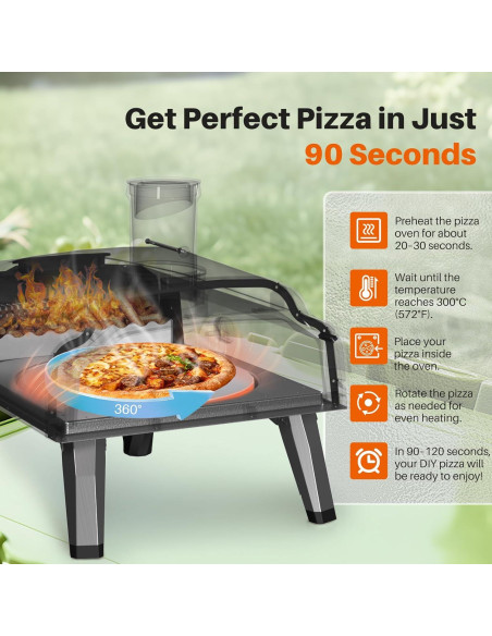 Horno de Pizza Multi-Fuel FrigiLife 30 cm Gas y Leña