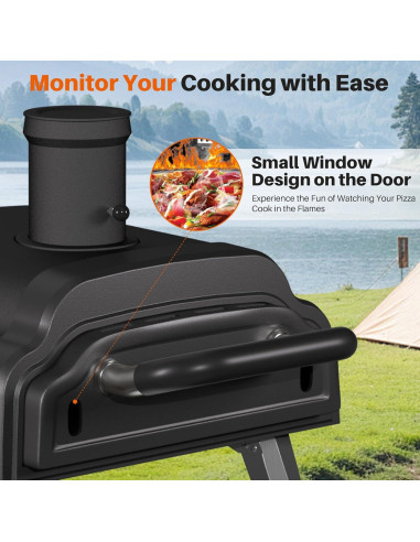 Horno de Pizza Multi-Fuel FrigiLife 30 cm Gas y Leña