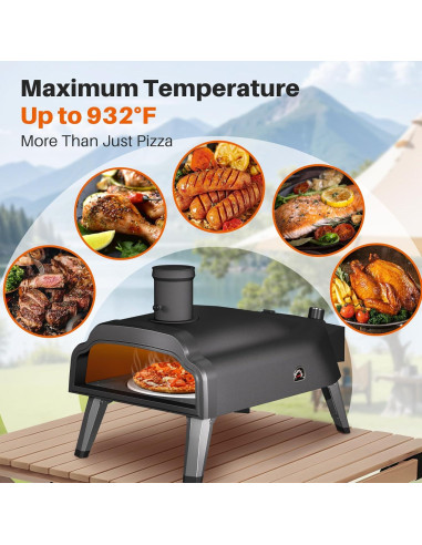 Horno de Pizza Multi-Fuel FrigiLife 30 cm Gas y Leña