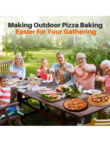 Horno de Pizza Multi-Fuel FrigiLife 30 cm Gas y Leña