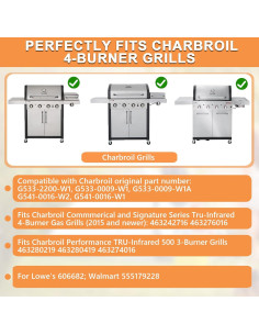 Emisor Infrarrojo Charbroil G533-2200-W1 Acero Inoxidable 3PCS 2
