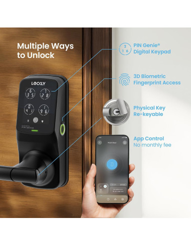 Cerradura Inteligente Lockly Secure Pro Wi-Fi con Huella 3D