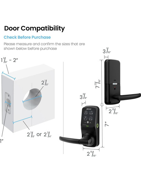 Cerradura Inteligente Lockly Secure Pro Wi-Fi con Huella 3D