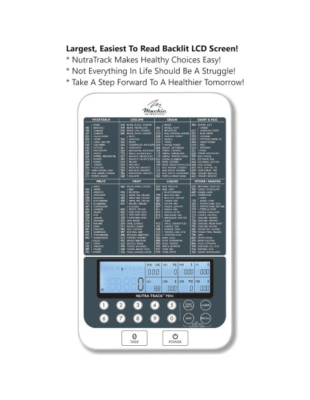 Balanza de Cocina Nutricional NutraTrack Mackie - 15 kg