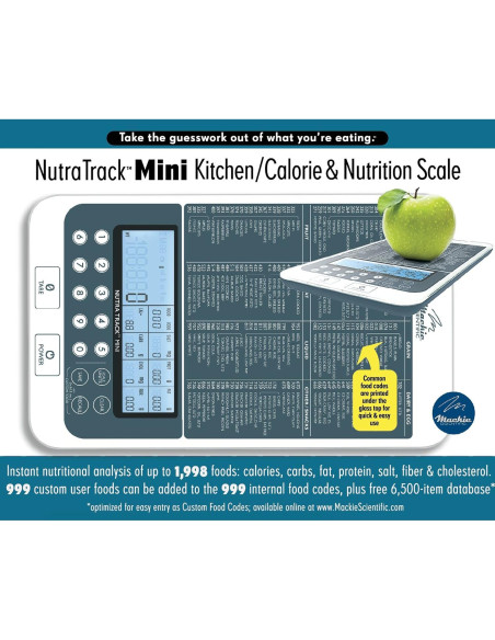 Balanza de Cocina Nutricional NutraTrack Mackie - 15 kg