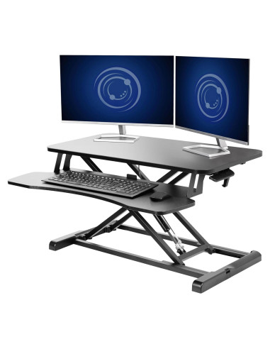 Convertidor de Escritorio VIVO 32" Ajustable Doble Monitor Negro