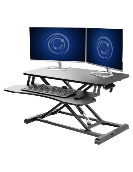 Convertidor de Escritorio VIVO 32" Ajustable Doble Monitor Negro