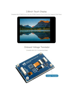 Módulo Pantalla LCD 2.8" Waveshare ST7789T3 240x320 2