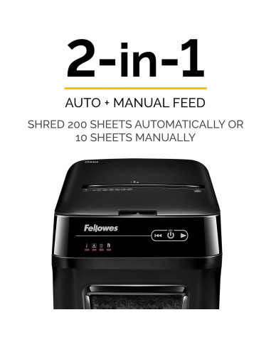 Trituradora Fellowes AutoMax 200M Micro-Corte 200 Hojas