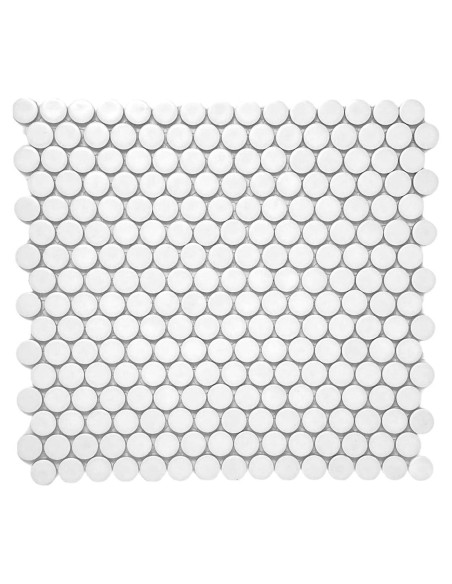 Azulejos Redondos de Porcelana Tenedos Blanco Mate 30x32 cm