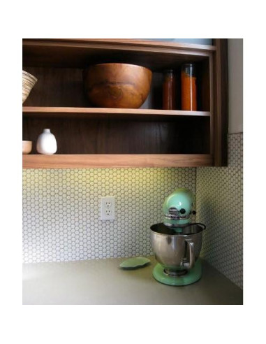 Azulejos Redondos de Porcelana Tenedos Blanco Mate 30x32 cm