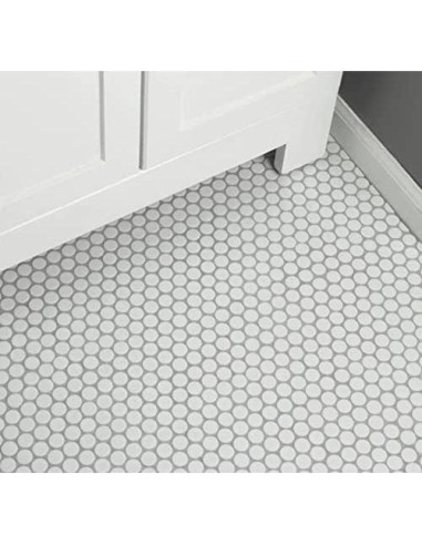 Azulejos Redondos de Porcelana Tenedos Blanco Mate 30x32 cm