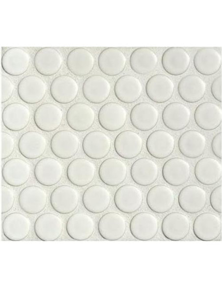Azulejos Redondos de Porcelana Tenedos Blanco Mate 30x32 cm