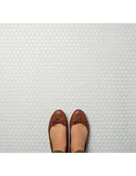 Azulejos Redondos de Porcelana Tenedos Blanco Mate 30x32 cm