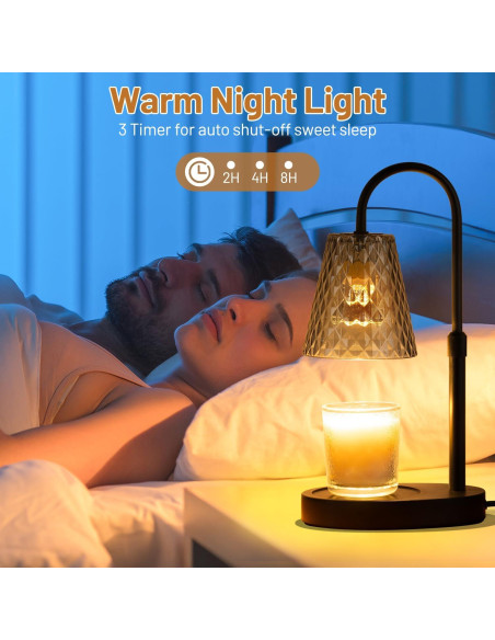 Lámpara Calentadora de Velas SAEIHGAE con Temporizador y Luz Ajustable