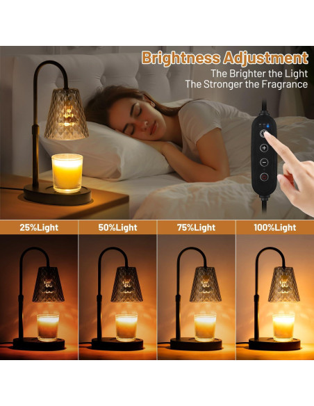 Lámpara Calentadora de Velas SAEIHGAE con Temporizador y Luz Ajustable