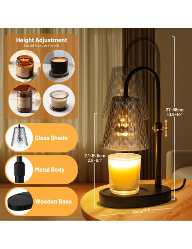 Lámpara Calentadora de Velas SAEIHGAE con Temporizador y Luz Ajustable