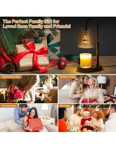 Lámpara Calentadora de Velas SAEIHGAE con Temporizador y Luz Ajustable