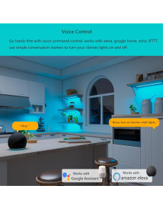 Tira de luces LED inteligente LAMPAOUS RGBCW 6 luces 30.48cm 2