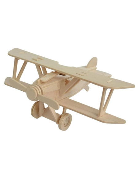 Kit de Manualidades Toyvian Avión de Madera 3D para Pintar