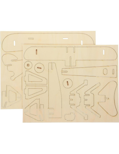 Kit de Manualidades Toyvian Avión de Madera 3D para Pintar