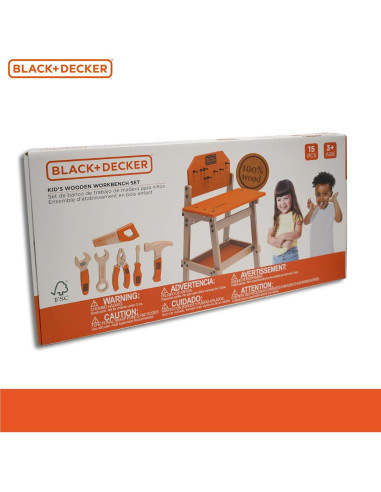 Banco de Trabajo Black & Decker para Niños con Herramientas de Madera