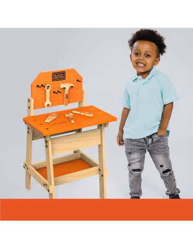 Banco de Trabajo Black & Decker para Niños con Herramientas de Madera