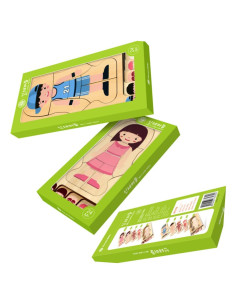 Rompecabezas de Estructura Corporal de Madera Yardwe 30x14 cm