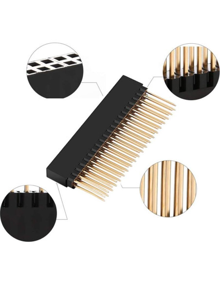 Conector hembra apilable 40 pines Treedix para Raspberry Pi - Paquete de 5