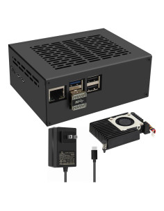 Caja de Metal Geekworm X1100-C1 con Fuente y Enfriador para Raspberry Pi 5