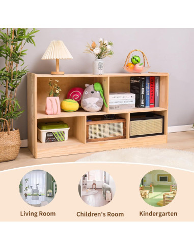 Armario de Almacenamiento Montessori FDHUIJIA 5 Secciones 113 cm