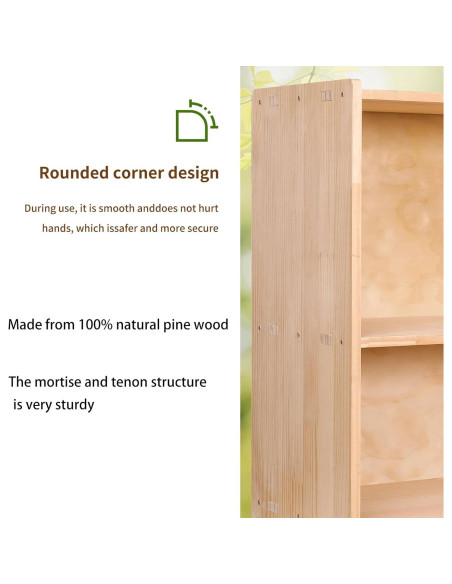 Armario de Almacenamiento Montessori FDHUIJIA 5 Secciones 113 cm