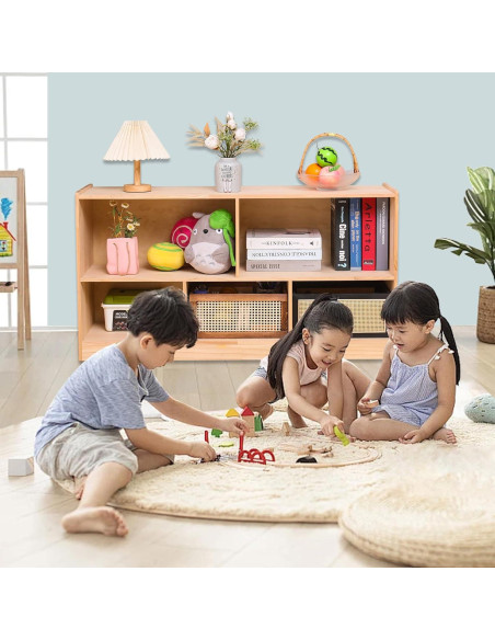 Armario de Almacenamiento Montessori FDHUIJIA 5 Secciones 113 cm