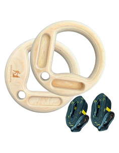 Anillas de Gimnasia de Madera Mountain Rocks 32mm con Tabla