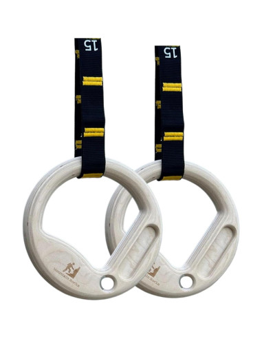 Anillas de Gimnasia de Madera Mountain Rocks 32mm con Tabla