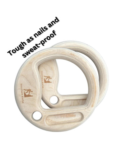 Anillas de Gimnasia de Madera Mountain Rocks 32mm con Tabla