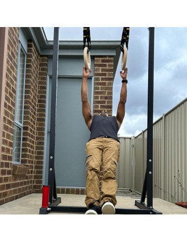 Anillas de Gimnasia de Madera Mountain Rocks 32mm con Tabla