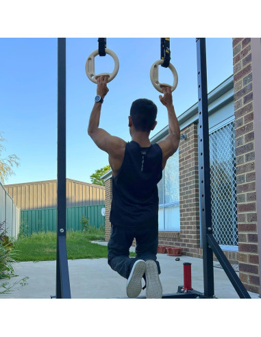 Anillas de Gimnasia de Madera Mountain Rocks 32mm con Tabla