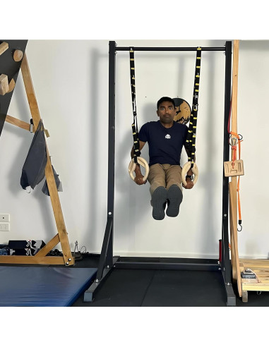 Anillas de Gimnasia de Madera Mountain Rocks 32mm con Tabla