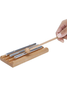 Campana de Aula de Tres Tonos MGTECH - Aluminio y Madera 2