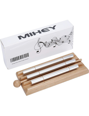 Campana de Aula de Tres Tonos MGTECH - Aluminio y Madera