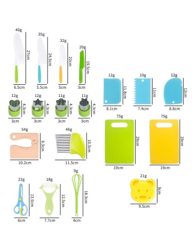 Juego de Cocina Seguro para Niños Ensiven - 19 Piezas