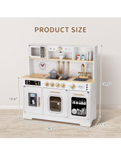 Conjunto de Cocina de Madera para Niños TOOKYTOY 4-8 Años 2