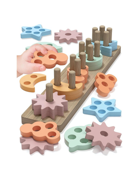 Juguete Montessori Estrella Tonberless para Niños 1-3 Años Juguete Montessori Estrella Tonberless para Niños 1-3 Años