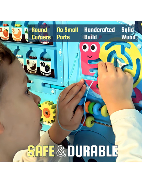 Tablero de Actividades Montessori Dinosaurios 12 en 1 - Azul Tablero de Actividades Montessori Dinosaurios 12 en 1 - Azul