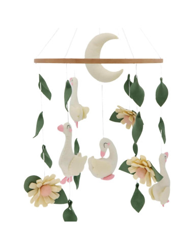 Móvil de Cuna de Ganso Gueiddi Hecho a Mano 24x24 cm