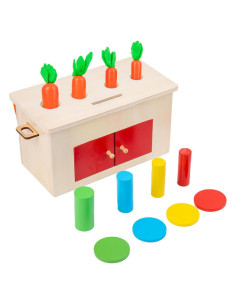 Caja de Juego 4 en 1 Adena Montessori para Bebés 6-36 Meses