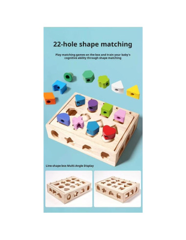Juego Montessori 3 en 1 FUN-Z-PLAY de Perlas de Madera
