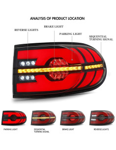 Luces Traseras LED TT-ABC para Toyota FJ Cruiser 2006-2020 2