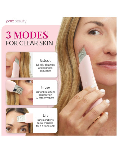 Espátula de Piel PMD Wave Pro - Tecnología SonicGlow - Rosa